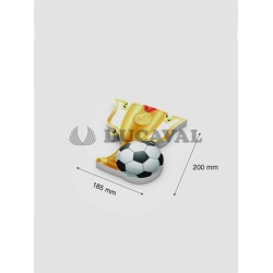 Trofeo de papel base de corcho 200x185mm. Ducaval envios 24/48 horas 