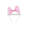 Diadema rosa lazo con purpurina