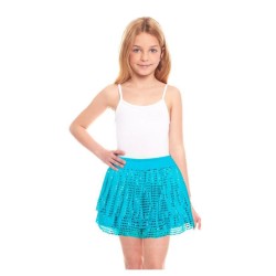 Falda de lentejuelas turquesa infantil | Ducaval | Envías 24/48 horas