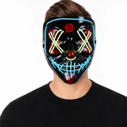 Máscara Purga Fluorescente para Halloween | Ducaval | Envías 24/48 ho