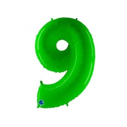 Globo numero 9 verde 40" | Ducaval | Envíos 24/48 horas