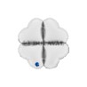 Base corazón foil mediana 16" blanco satinado | Ducaval | Envíos 24/4