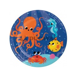 Plato oceano 23cm 8u