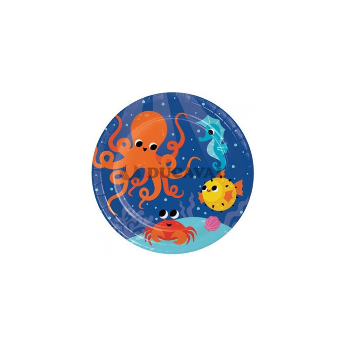 Plato oceano 23cm 8u