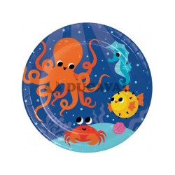 Plato oceano 23cm 8u