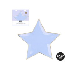 Plato estrella azul pastel 27x27cm | Ducaval | Envíos 24/48 horas