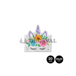 Servilletas unicornio doble capa 20 unidades. Ducaval Envio 2448 hor