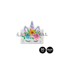 Servilletas unicornio doble capa 20 unidades. Ducaval Envio 2448 hor