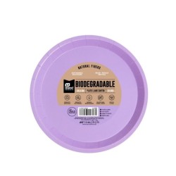 plato llano lavanda BIODEGRADABLE 20.5cm 10ud | Ducaval | Envíos 24/4