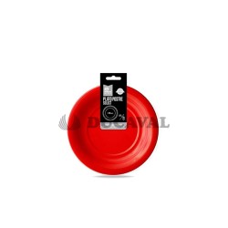 Plato llano redondo rojo 17cm 8ud | | Ducaval | Envíos 24/48h