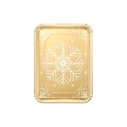 Bandejas navideñas Winter oro 25cm | Ducaval | Envías 24/48 horas 