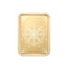 Bandejas navideñas Winter oro 25cm | Ducaval | Envías 24/48 horas 