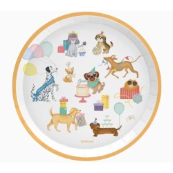 Platos cartón puppies 23cm 6ud | Ducaval | Envías 24/48 horas 