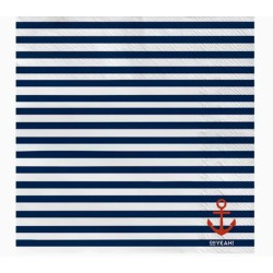 Servilleas 2c rayas navy  33x33 20ud | Ducaval | Envías 24/48 horas 