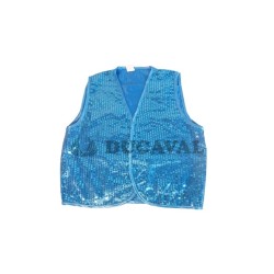 Chaleco lentejuelas  adulto turquesa