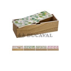 Caja de madera decorada rectangular | Ducaval | Envíos 24/48 horas