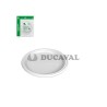 Plato llano blanco 28cm 3und reutilizable.Ducaval 2448 horas envios