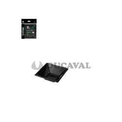Cuenco cuadrado negro 12x12x5.2cm 12und reutilizable. Ducaval envios 