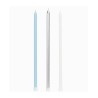 Velas extralargas plata metalizado, azul pastel y blanco | Ducaval | 
