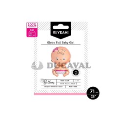 Globo poliamida baby girl rosa 71cm