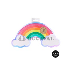 Platos llanos arcoiris 30x15.5cm 6 unidades