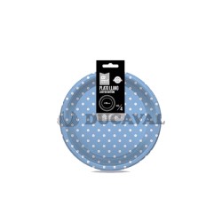 Plato 23cm azul bebé y lunar blanco |Ducaval | Envío 24/48h