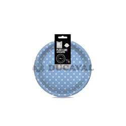 Plato 23cm azul bebé y lunar blanco |Ducaval | Envío 24/48h
