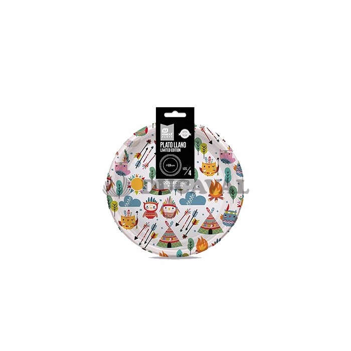 Plato llano West 23cm 4ud | Ducaval | envíos 24/48 horas