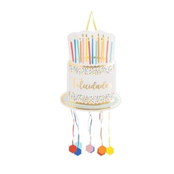 Piñata tarta metalico 40x55 cm carton | Ducaval | Envías 24/48 horas 