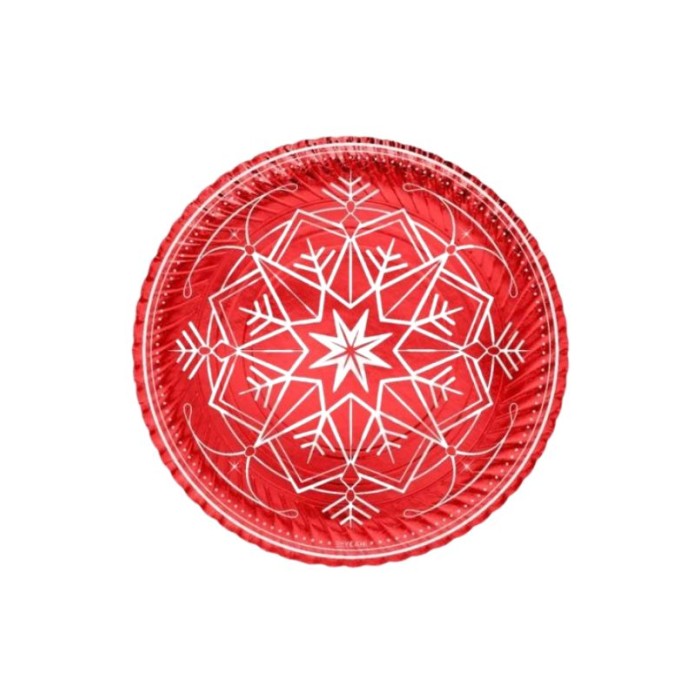 Bandejas redondas navideñas Winter rojo 30cm | Ducaval | Envías 24/48