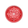 Bandejas redondas navideñas Winter rojo 30cm | Ducaval | Envías 24/48