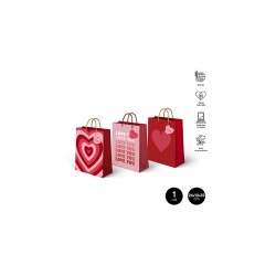 Bolsa San Valentin surt  26x10x32 cm  1 unidad| Ducaval | Envías 24/4
