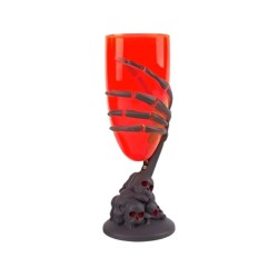 Copa forma mano esqueleto 17. 5cm rojo | Ducaval | Envías 24/48 horas