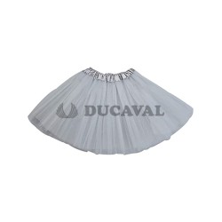 Tutú en color plata de 45cm | Ducaval | Envíos 24/48h
