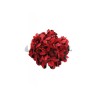 Flor pinza roja lunares negros GD