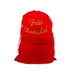 Saco Papá Noel Feliz Navidad 60x95cm | Ducaval | Envías 24/48 horas 