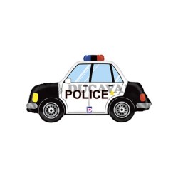 Globo foil coche de policia 34"