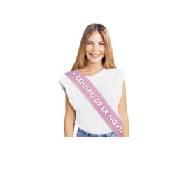Banda cartón rosa EQUIPO DE LA NOVIA 150x150cm | Ducaval | Envío 24/4