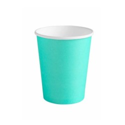 Vaso verde menta cartón BIODEGRADABLE 270cc 10ud | Ducaval | Envíos 2