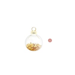 Marcasito bola Navidad oro 4x5.5cm 6ud | Ducaval | Envíos 24/48 horas