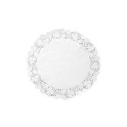 Blonda redonda blanca 38cm papel 5ud | Ducaval | Envíos 24/48 horas