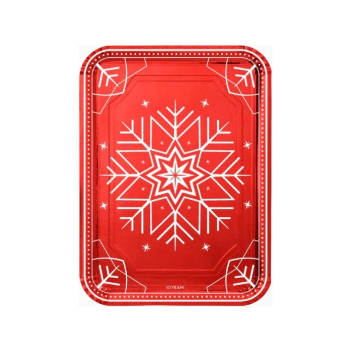 Bandejas navideñas Winter rojo 25cm | Ducaval | Envías 24/48 horas 