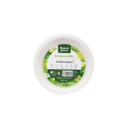Plato compostable 17cm | Ducaval | Envíos 24/48h