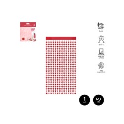 Cortina foil corazones rojos 1x1.90m 1ud | Ducaval | Envías 24/48 hor