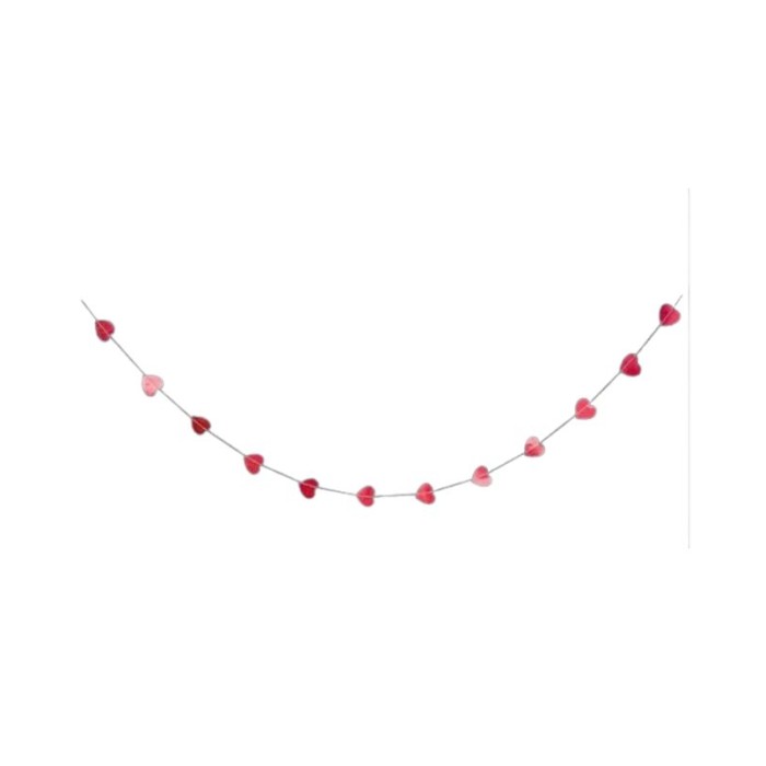 Guirnalda corazones 2 m | Ducaval | Envíos 24/48 horas