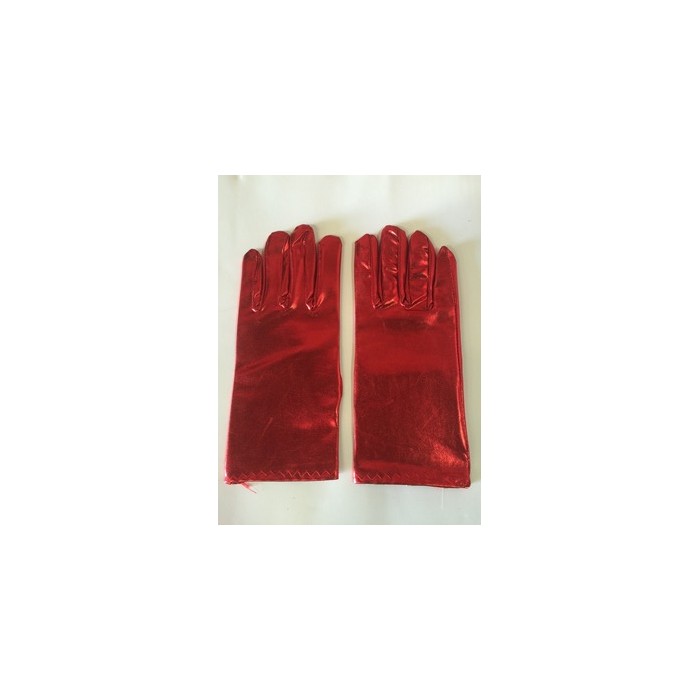 Guantes metalizado rojo