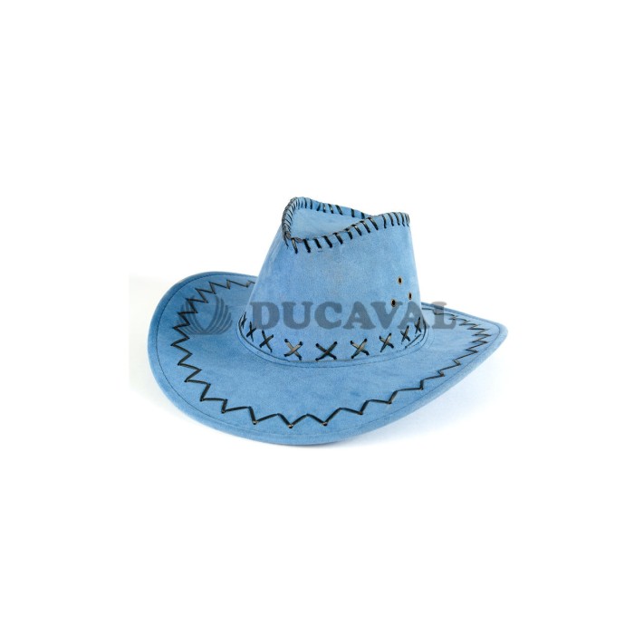 Sombrero vaquero azul claro adulto