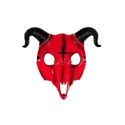Mascara ariete satanica plastico duro roja | Ducaval | Envías 24/48 h