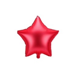 Globo foil estrella roja mate | Ducaval | Envíos 24/48h