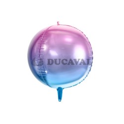 Globo foil redondo azul y violeta 35cm I Ducaval I Envíos 24/48h